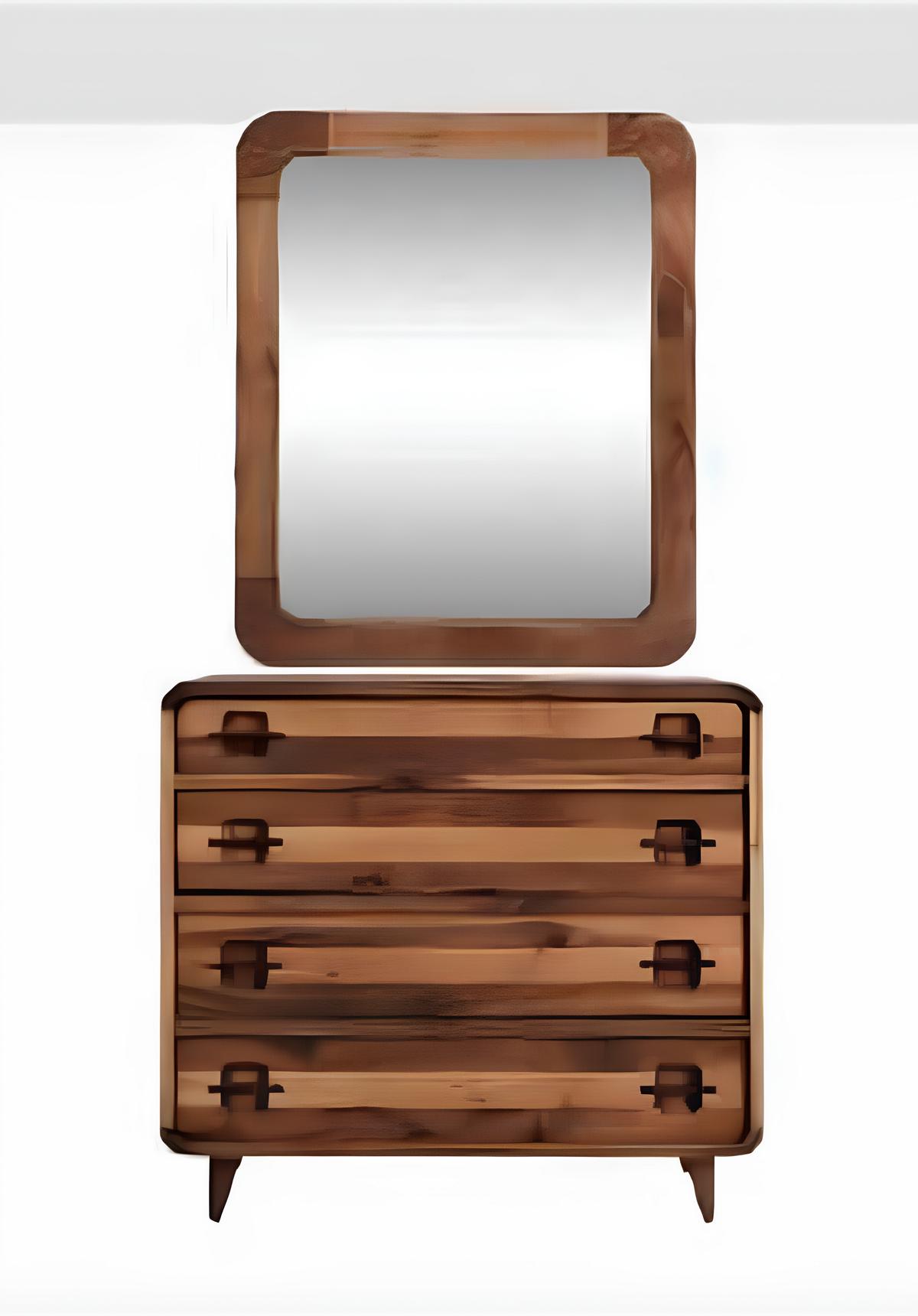 Schminktisch Stil modern Farbe braun neu Holz praktisch bequem kompakt