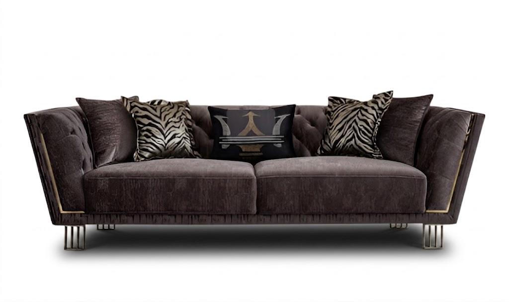 Elegantes 3-Sitzer Sofa | Modernes Design-Sofa mit Kissen