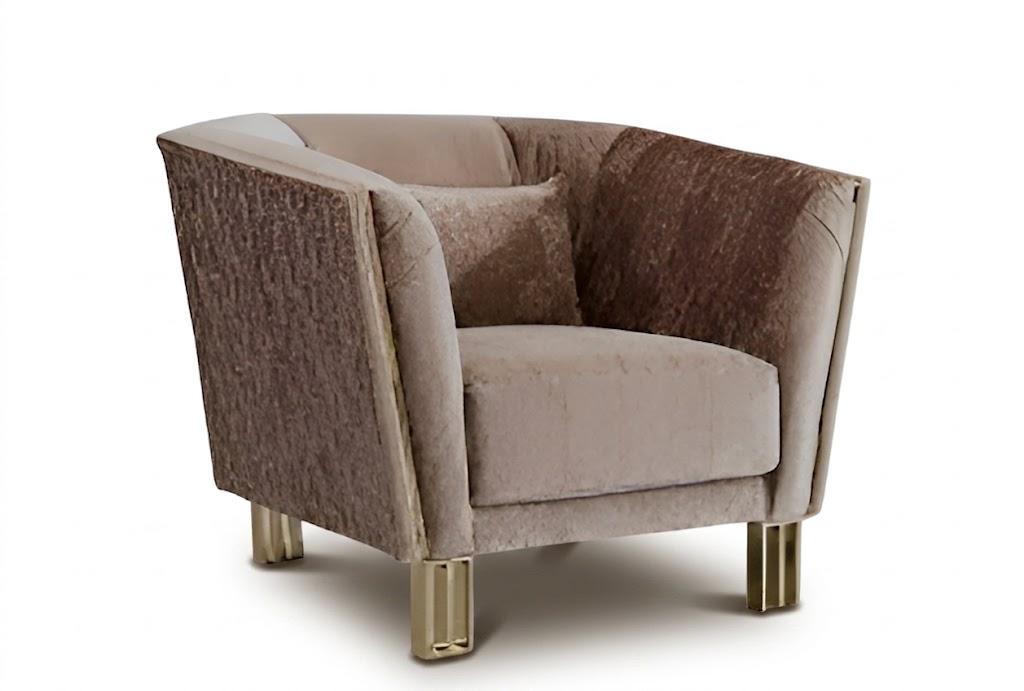 Design Sessel Japandi Stil Holz Weib Modern.