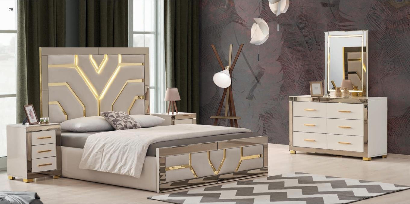 Schlafzimmer-Set 4-tlg. – Bett, 2x Nachttische & Schminktisch modern