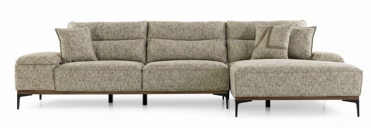 EcksofaU Stil modern Farbe beige bequem geräumig Wohnzimmer weich neu