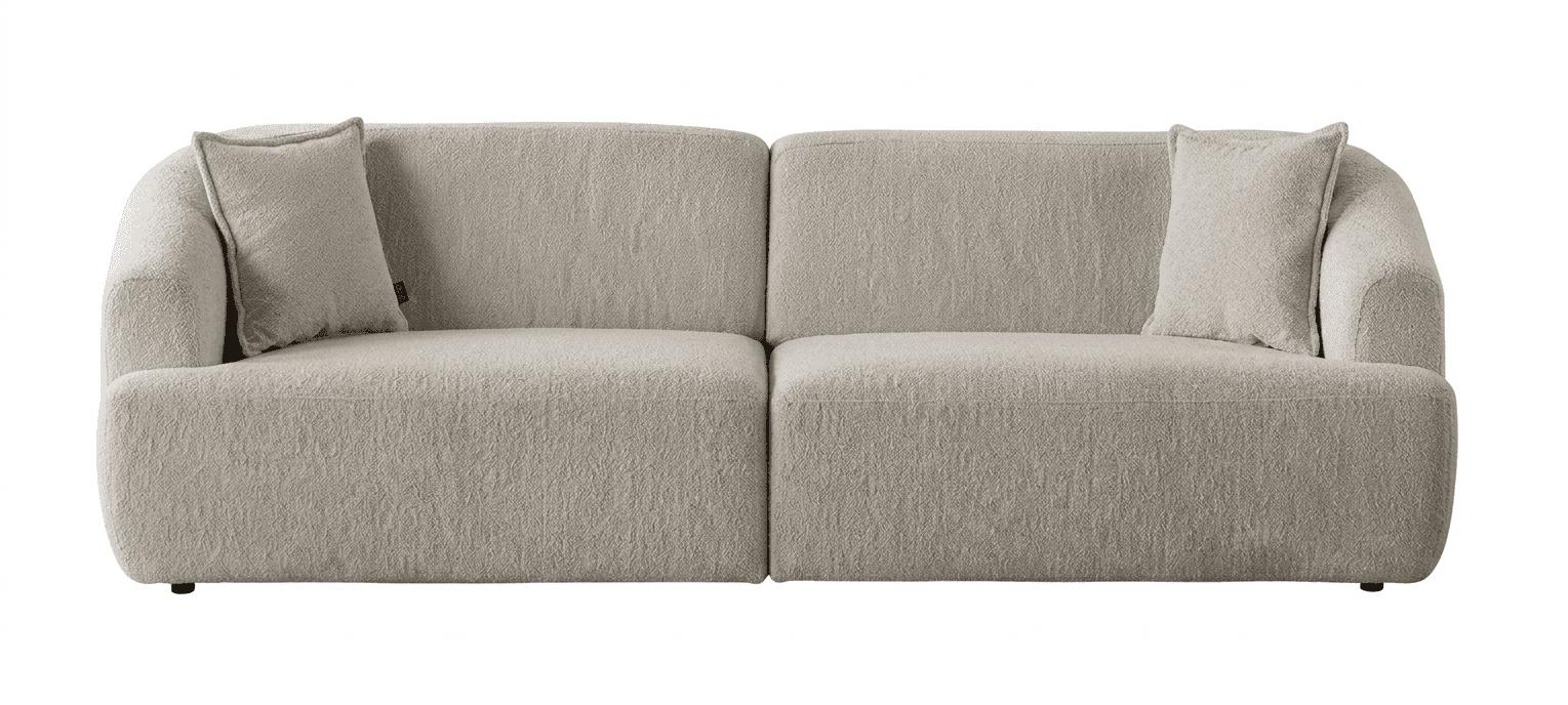 3 Sitzer Sofa Stil modern Farbe beige bequem geräumig Wohnzimmer weich