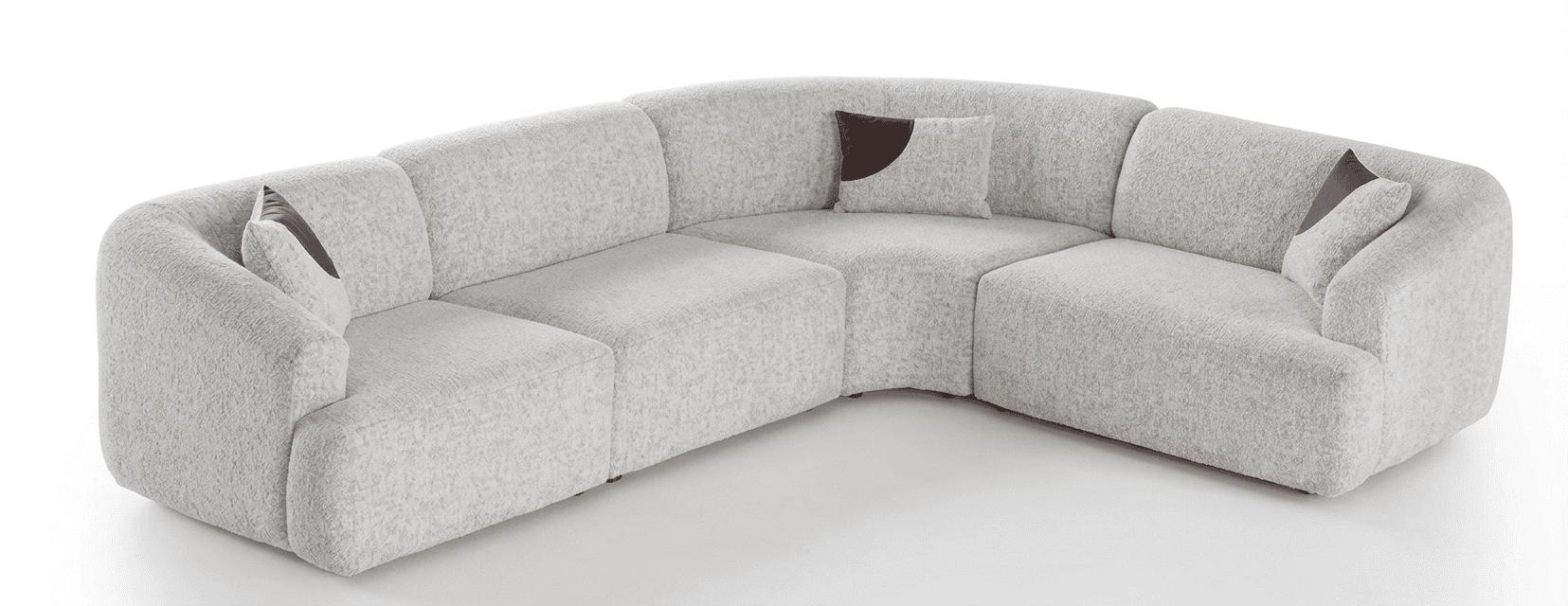 EcksofaU Stil modern Farbe beige neu geräumig Wohnzimmer komfortabel