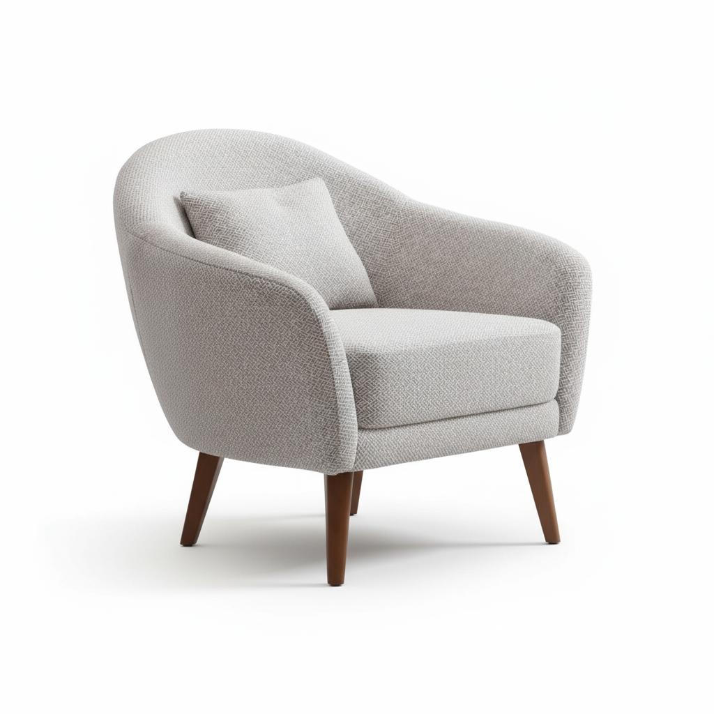 Sessel Modern Beige Luxus Elegant Design Loungesessel Polstersessel