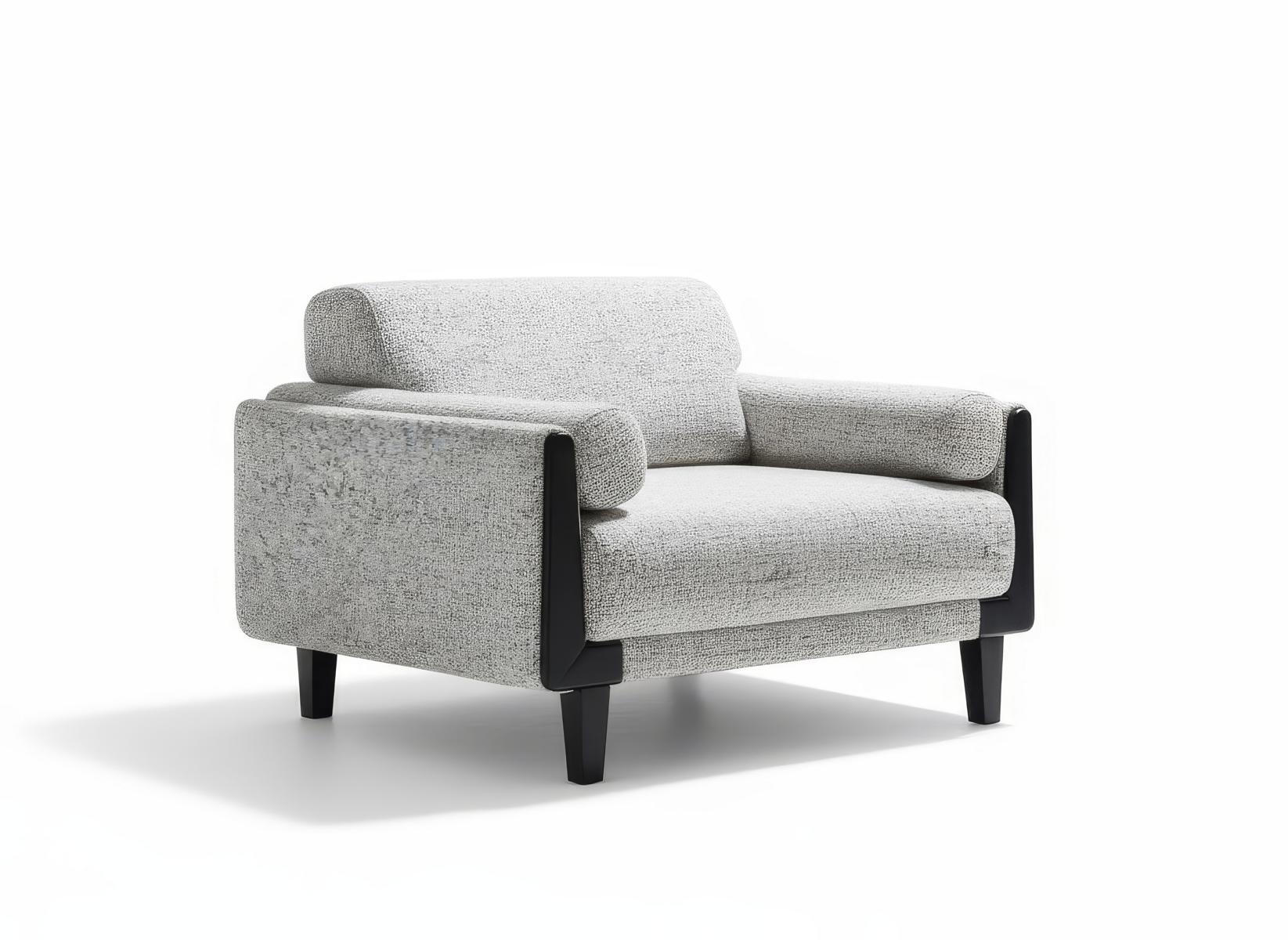 Einzelsofa Modern Grau Luxus Elegant Design Couch Komfortabel Neu