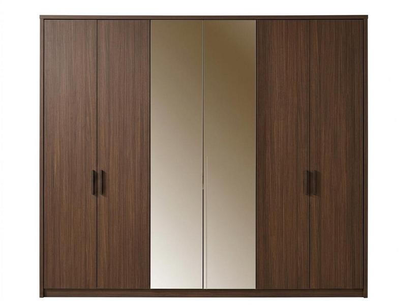 Schrank Spiegel  groß geräumig braun bequem moderner Stil neu