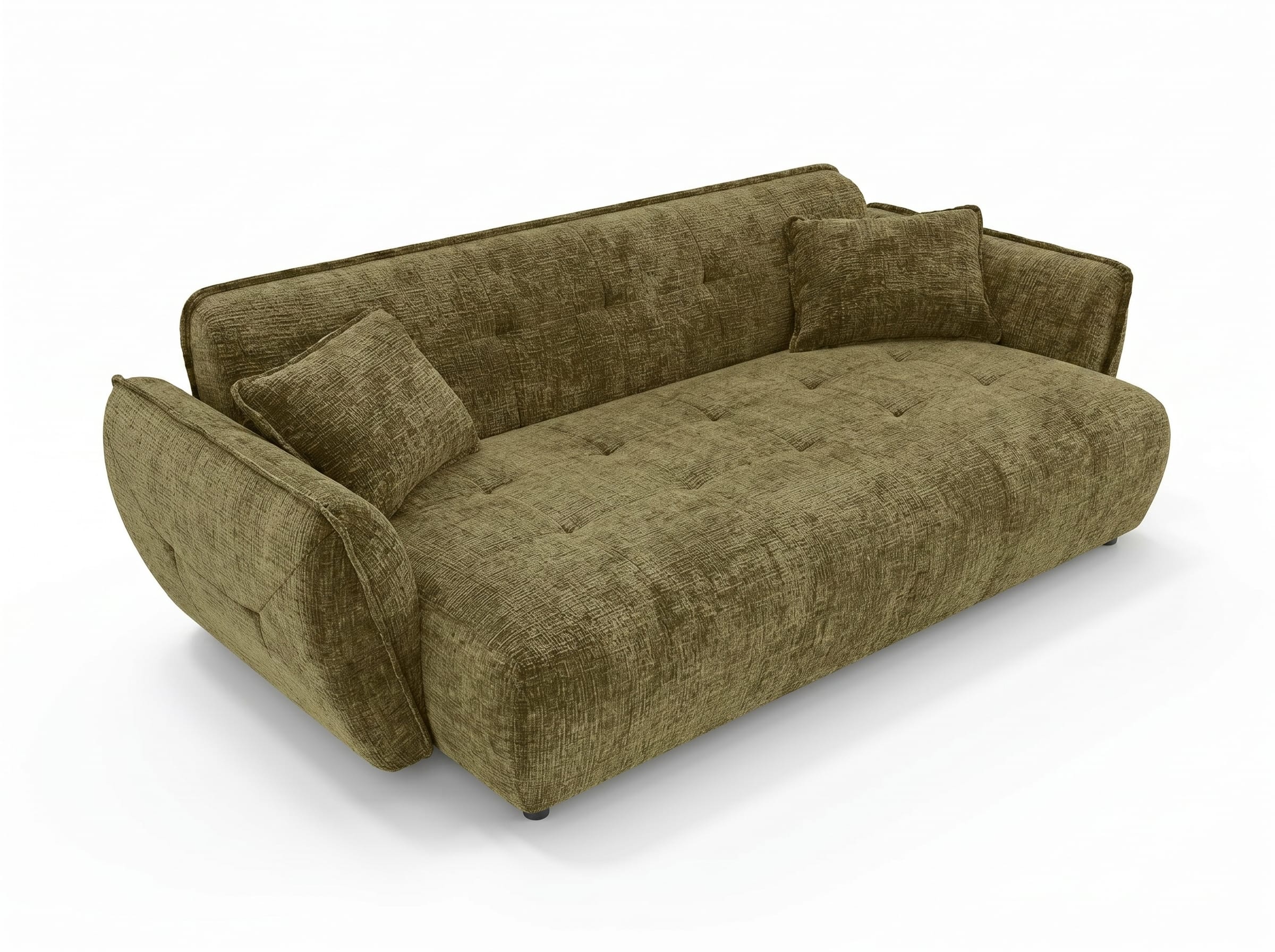 Grünes 4-Sitzer-Sofa großes geräumiges Sofa Polstermöbel für das Wohnzimmer