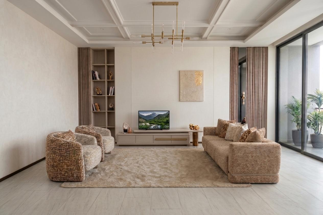 Sitzgarnitur Sofa Couch Wohnset Komfortbetont Modern Wertig Klarlinig Edel