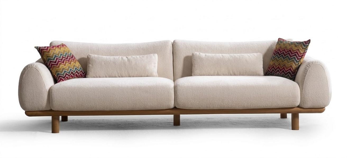 Sofa bequem groß weich geräumig schön moderner Stil weiß