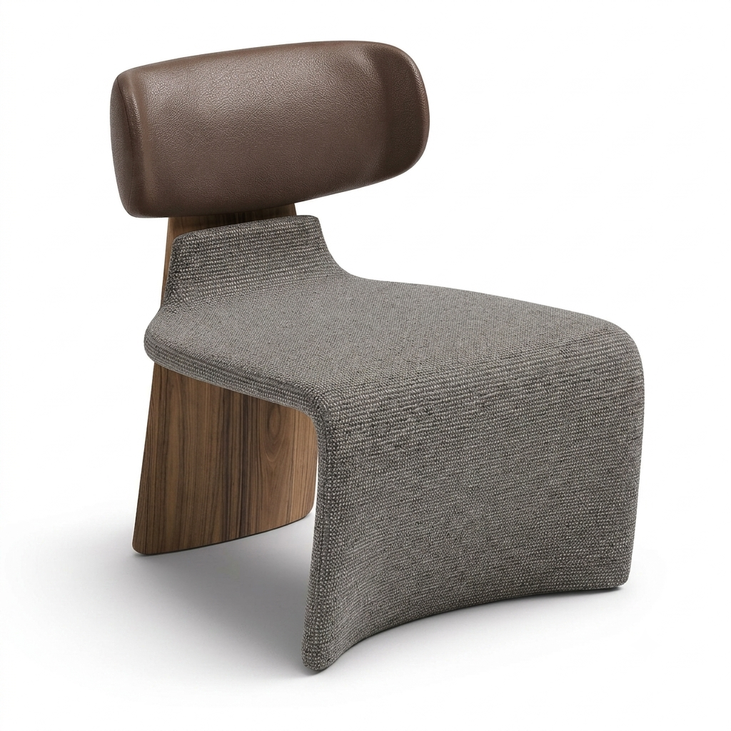 Sessel Moderner Stil Grau Holz Bequem Elegant Zeitlos Komfortabel