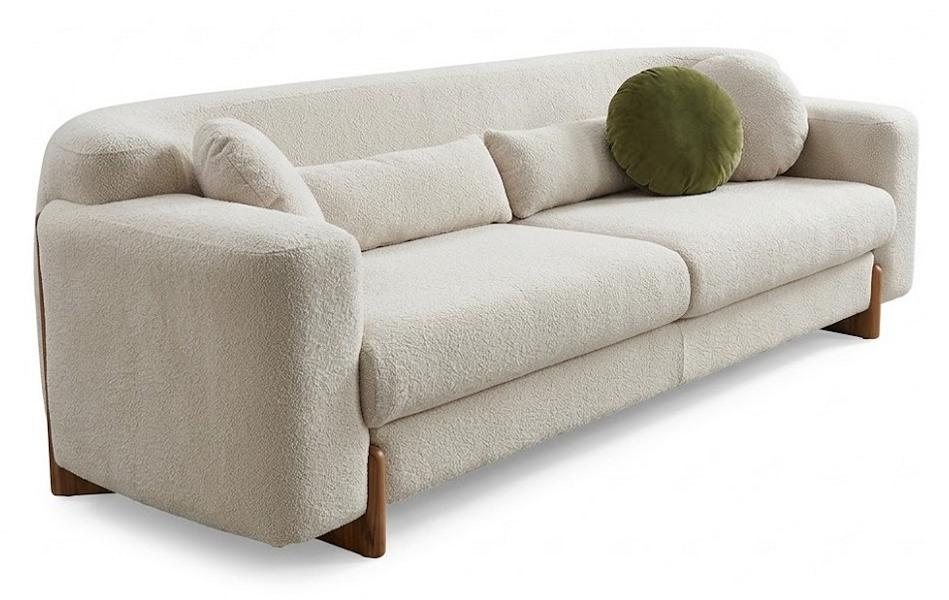 3-Sitzer-Sofa bequem weich geräumig moderner Stil weiß