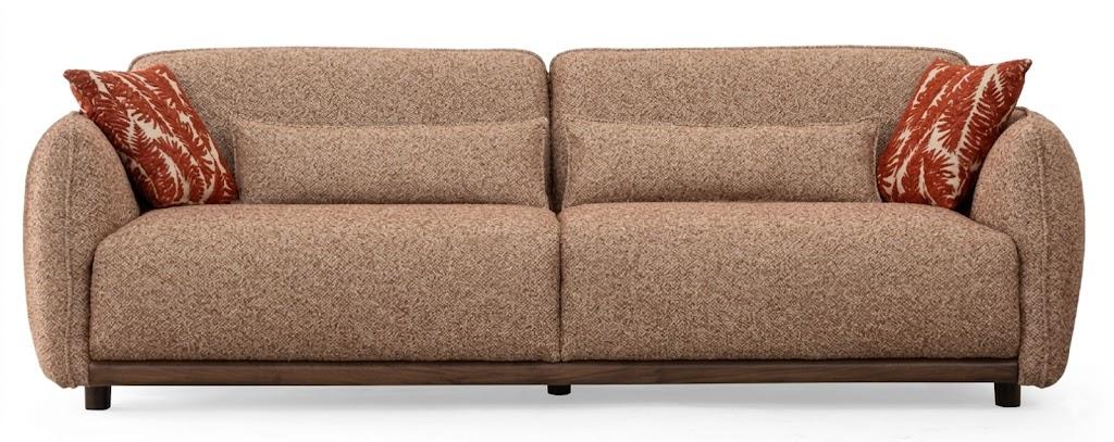 3-Sitzer-Sofa bequem weich geräumig moderner Stil braun