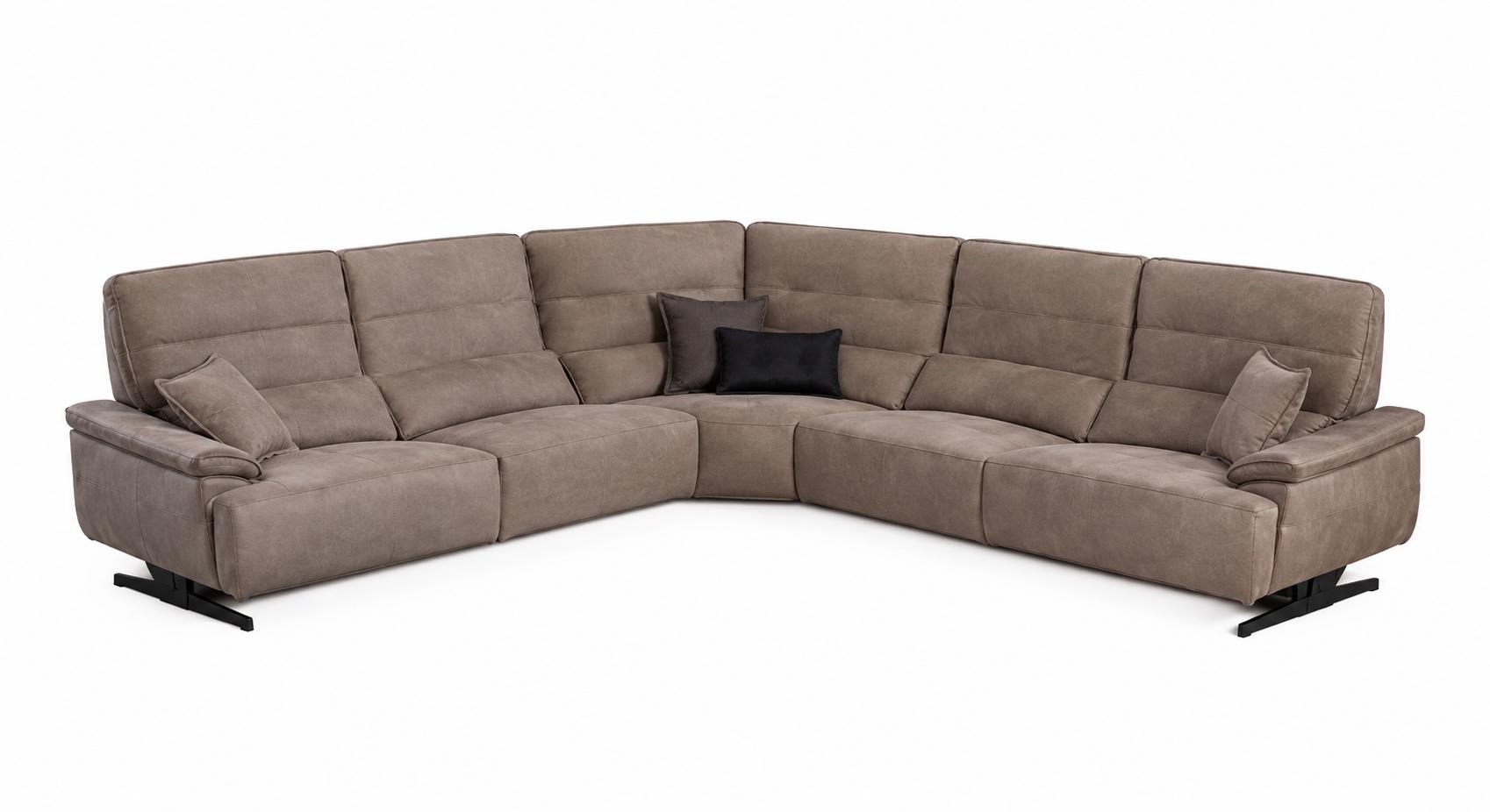 Italienisches Modul Taupe Ecksofa L-form für modernes Wohnzimmer