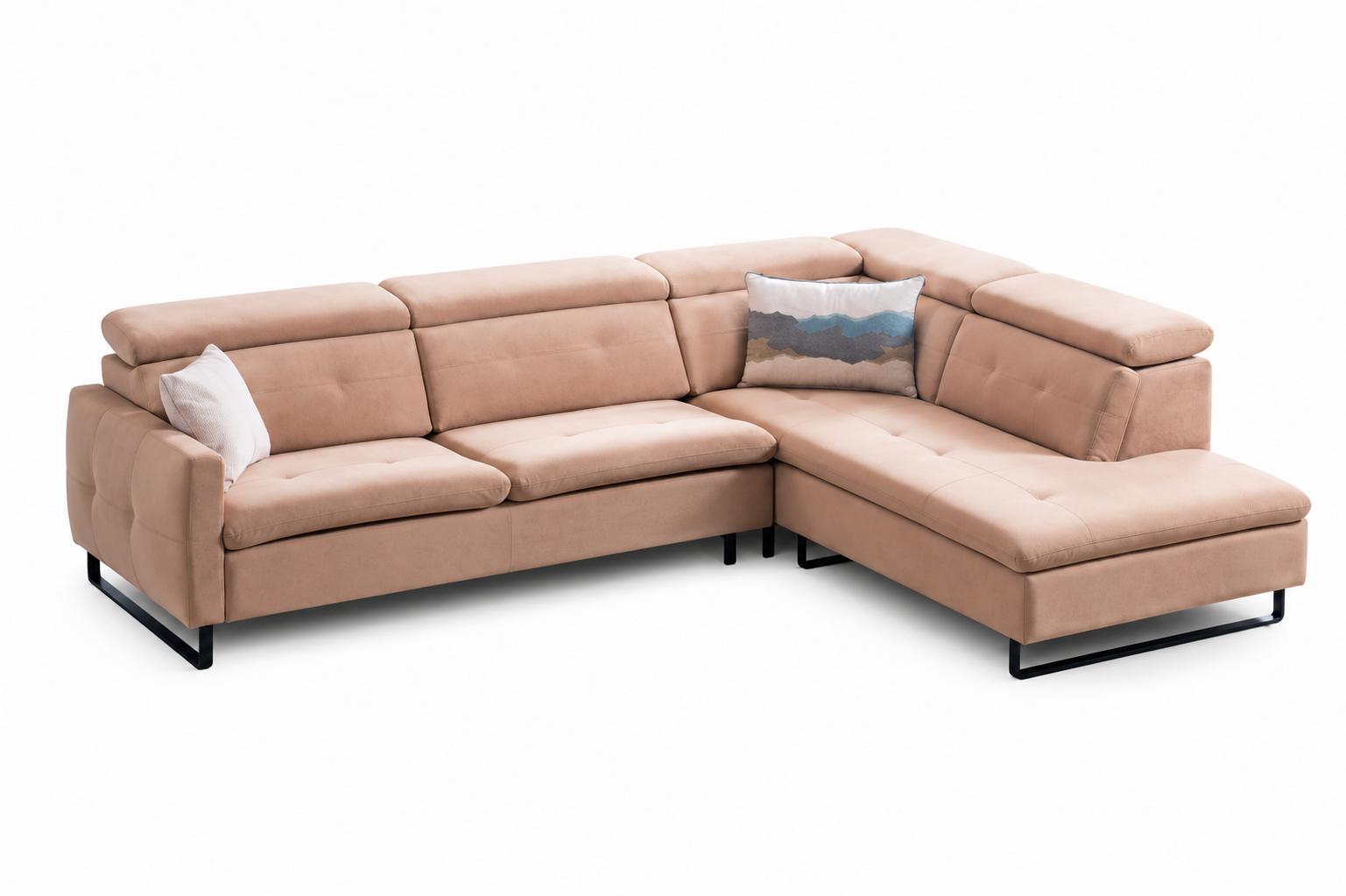 Wohnzimmer Modernes Ecksofa L-form in Beige Luxuriöses Polster Möbel