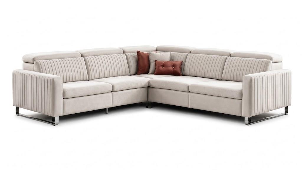Modernes italienisches Ecksofa L-form mit hochwertiger Polsterung Wohnzimmer