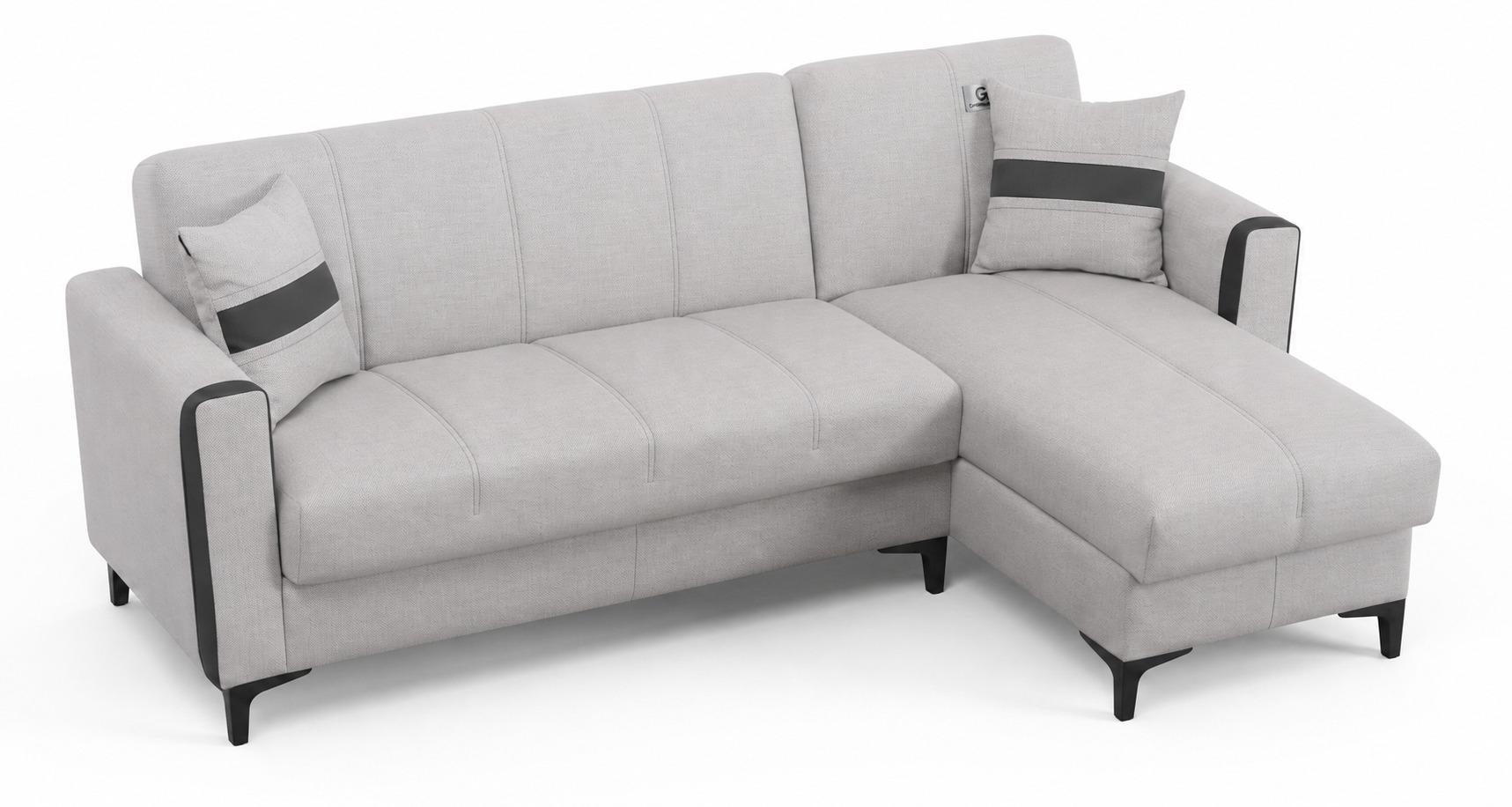 Ecksofa L-Form Komfort minimalistisches Design beige modern elegant