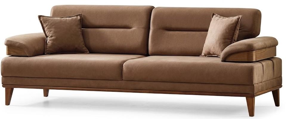 3-Sitzer-Sofa Braun Modernes Design Minimalistisch Weich Funktional