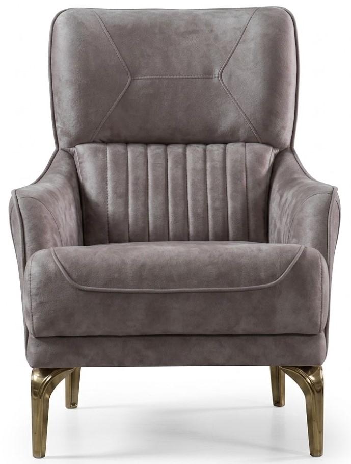 Sessel Beige modernes Design minimalistischer Stil Hohe Beine Gemütlich