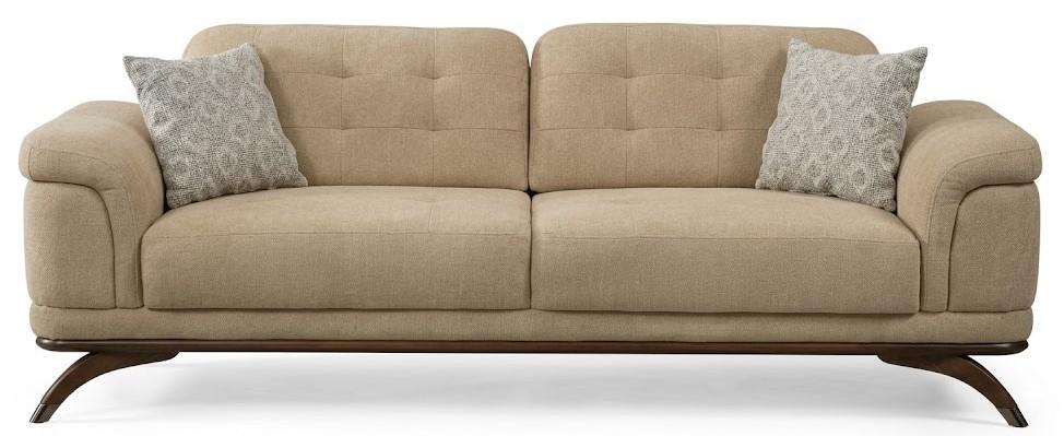 3-Sitzer Sofa Beige Minimalistisches Design moderner Stil Gemütlich