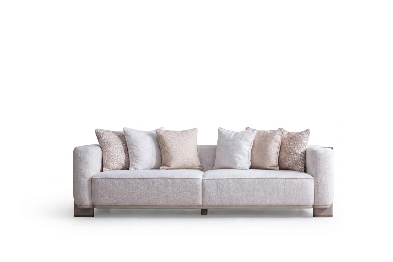 Sofa Weiß Elegantes Design Modern Wohnlich Zeitlos Komfort Stil Sanft