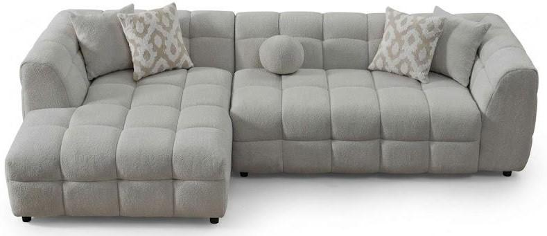 Ecksofa L-Form Weiß Minimalistisches Design Moderner Stil Gemütlich