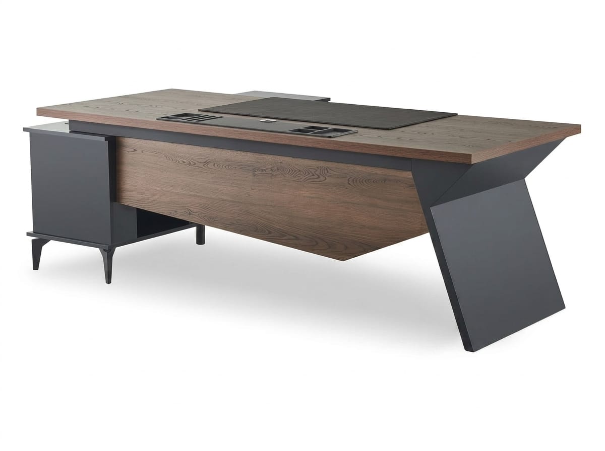 Büroschreibtisch moderner Stil Designer-Stück Braun Büromöbel