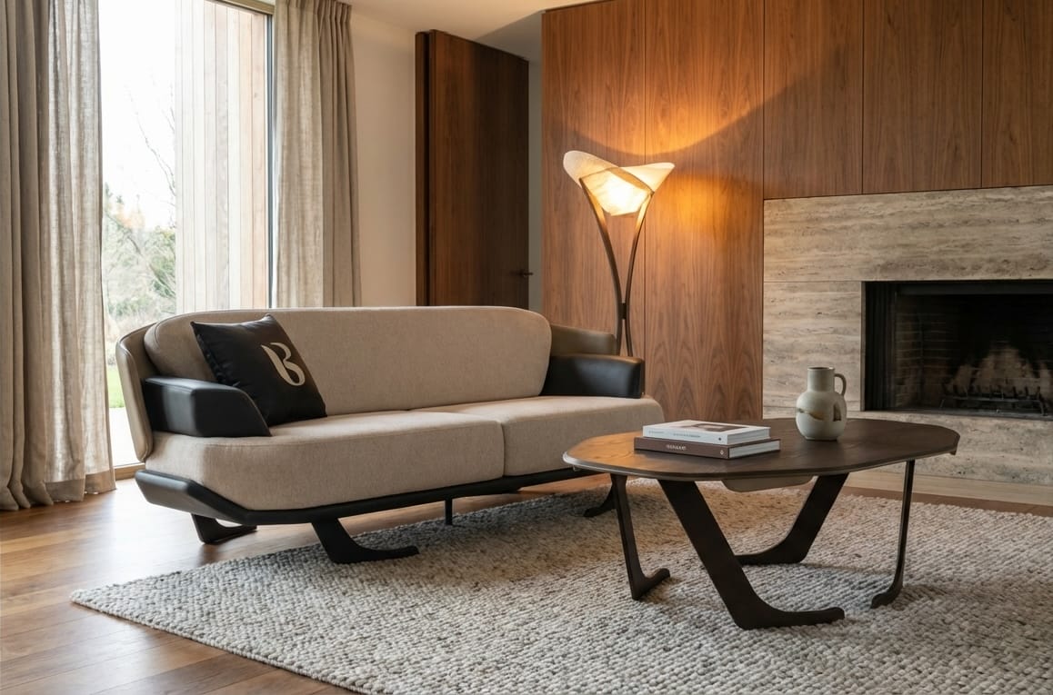 Elegantes Sofa 3 Sitzer Couchtisch Wohnzimmer modern Luxus