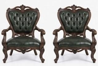 Robsute Chesterfield Grüne Sessel Designer Büromöbel Ledersessel
