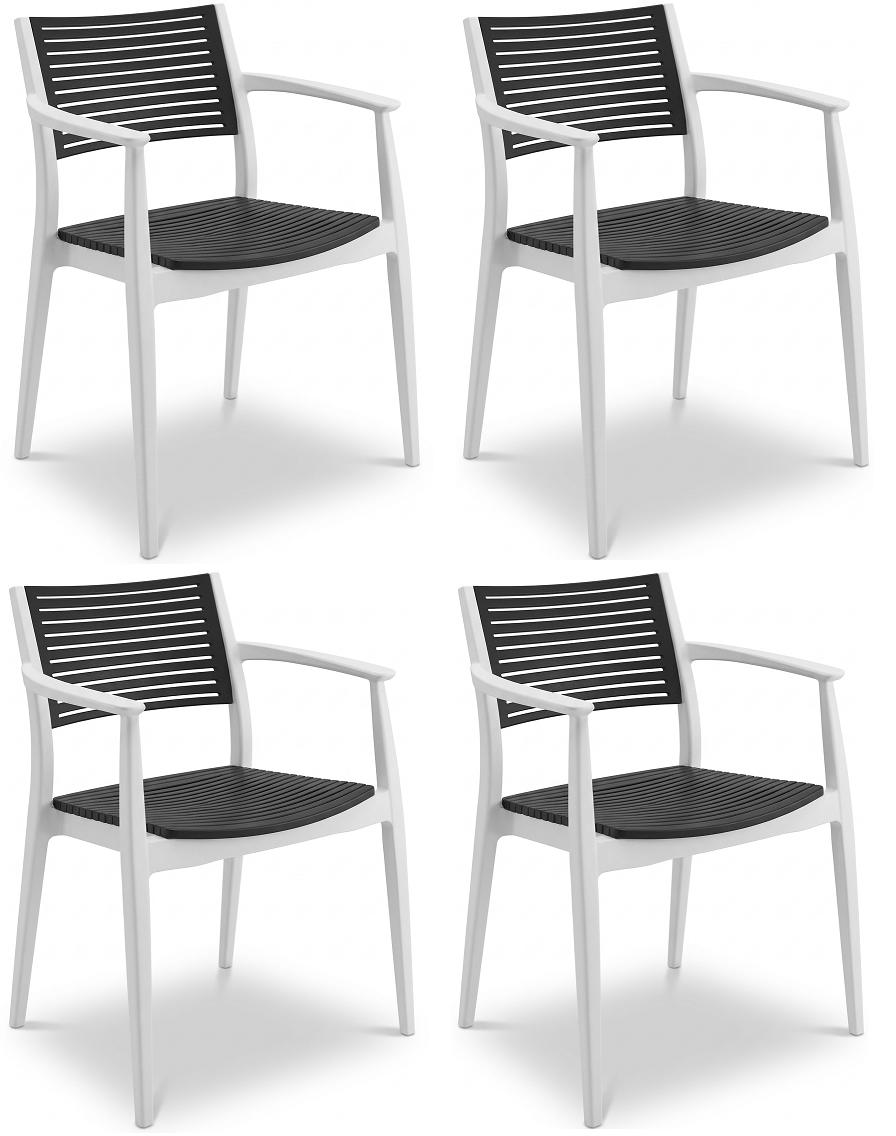 Kunststoff Stuhl Modern Geripptem Sitz Rückenlehne Farbpalette