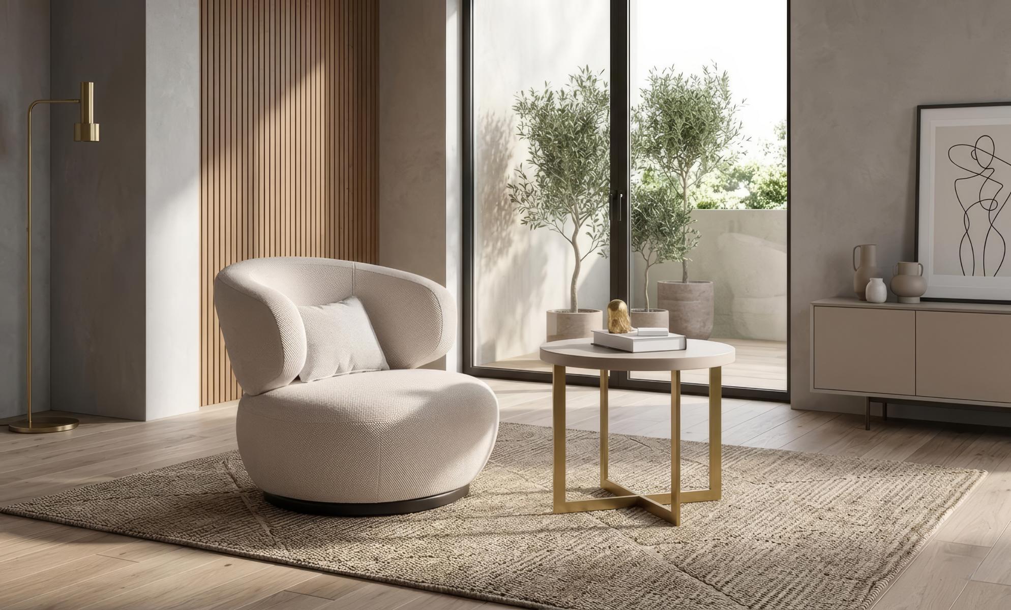 Sessel Set Beistelltisch Modern Weiss Edel Design Luxus Garnitur Stil
