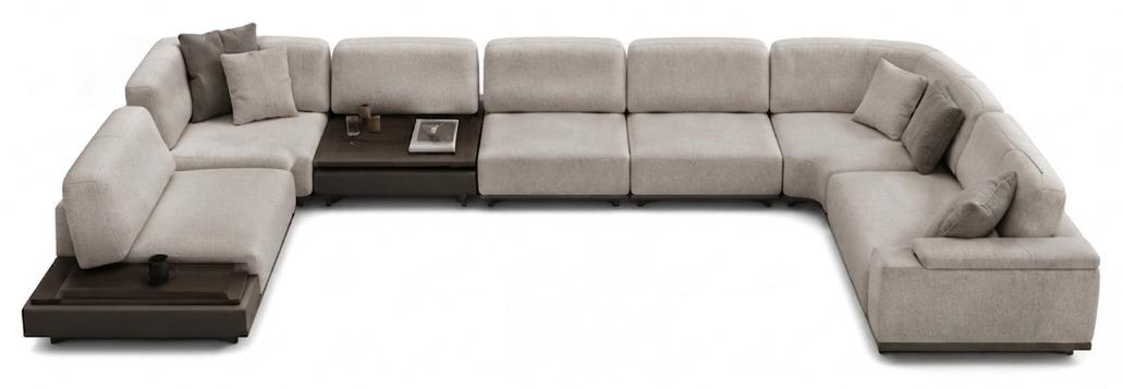 Elegantes U-Form Ecksofa Designer Verarbeitung Luxus Polstermöbel
