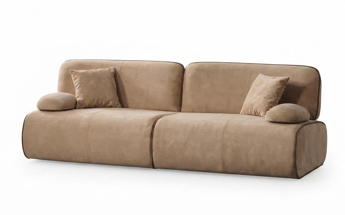 Moderner 3-Sitzer Sofa Stil Beigе Luxuriöse Bequem Hochwertig