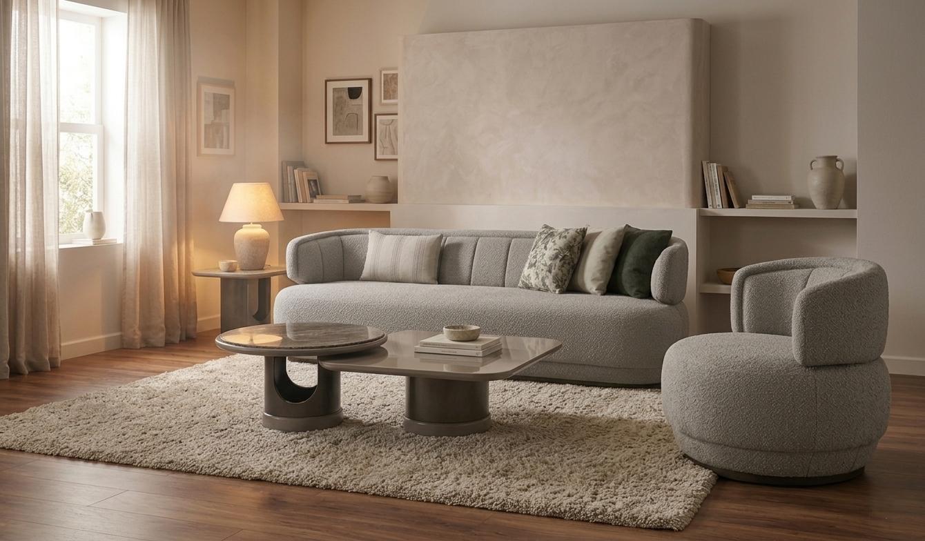 Wohnzimmer Set 3-sitzer Couchtisch Modern Komfortabel Robust Stabil