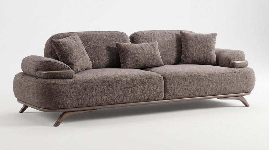 3-Sitzer-Sofa bequem weich geräumig moderner Stil grau