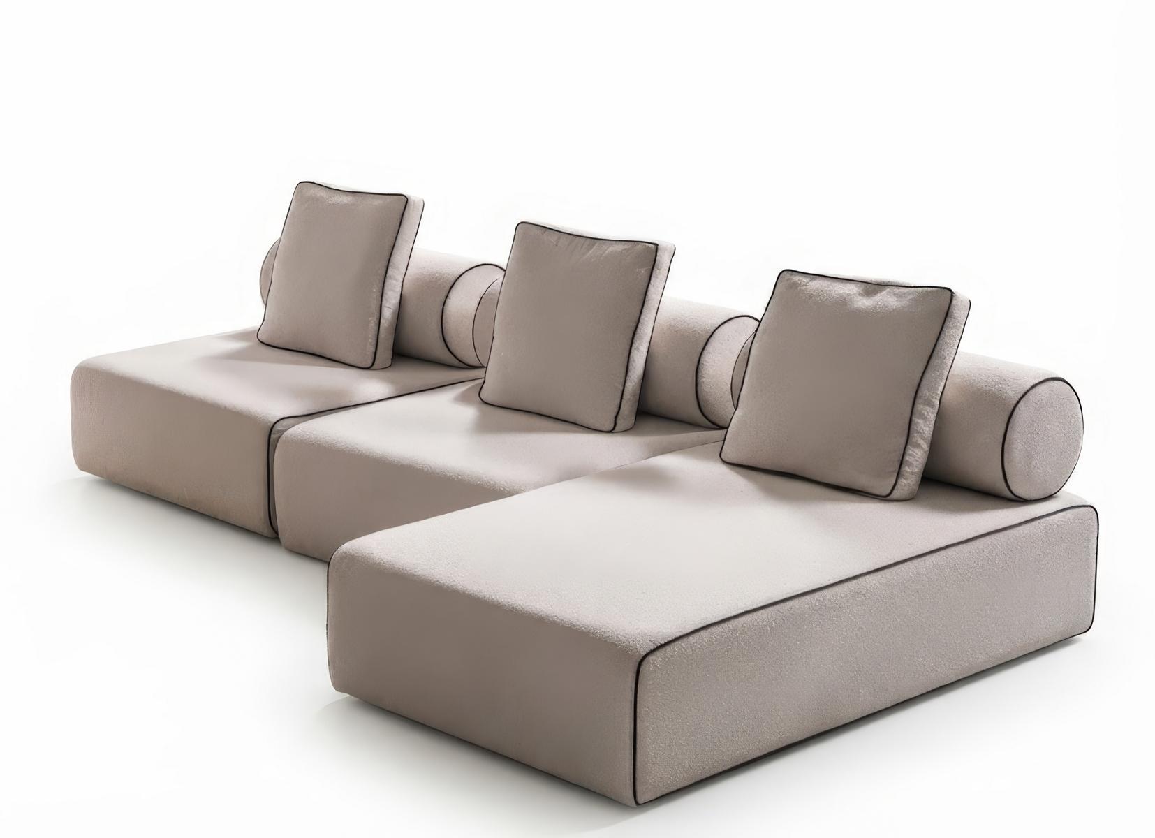 Ecksofa Modern Beige Luxus Design Wohnzimmer Couch L Form