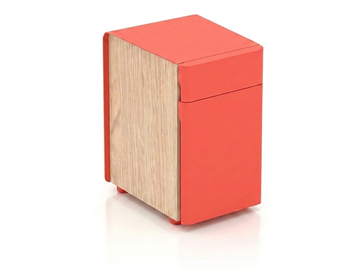 Moderne Kommode rot aus Holz für Schlafzimmer und Büro Möbel