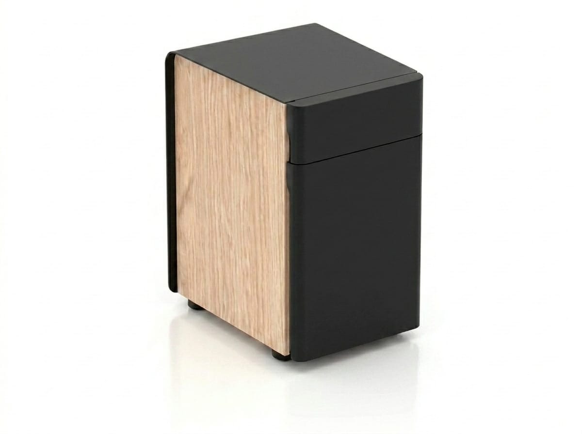 Moderne Schwarz Kommode hochwertig Holz Büro Stauraum Design