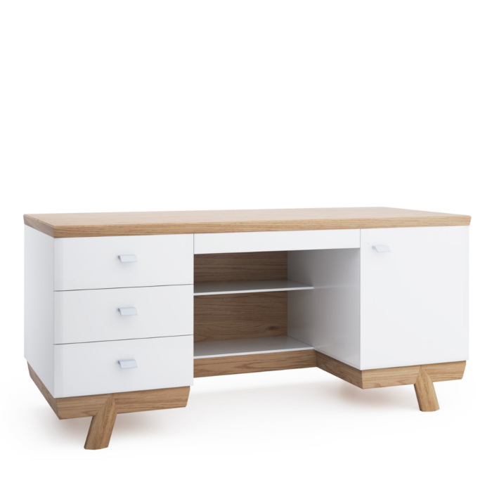 Moderner Schreibtisch Tisch Schreibtische Büro Office Chef Tische Holz