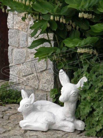 Garten Dekoration Bambi Terrasse Stein Figuren Figur Deko Statue Skulptur