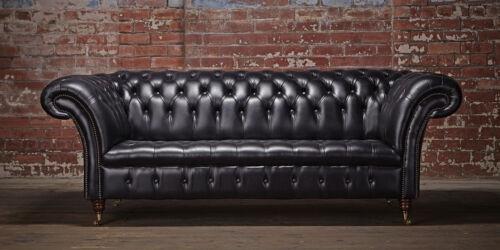Chesterfield Polster Sofa Couch Designer Couchen Klassisch 100% Leder Sofort