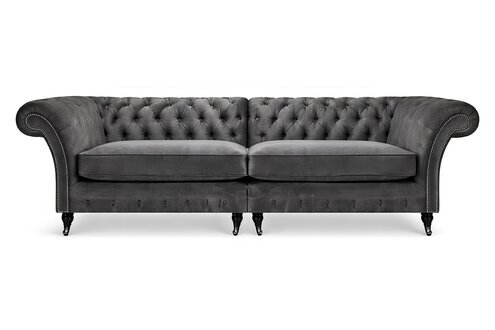 Chesterfield Textil Zweisitzer Sofa Couch Modern Design Möbel Textil Sofort