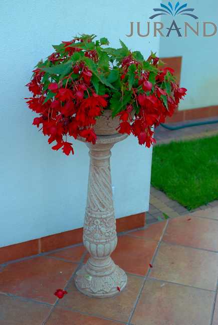 Massiver Pflanzgefäß Blumenkasten Pflanztrog Blumentopf aus Steinguss 2038