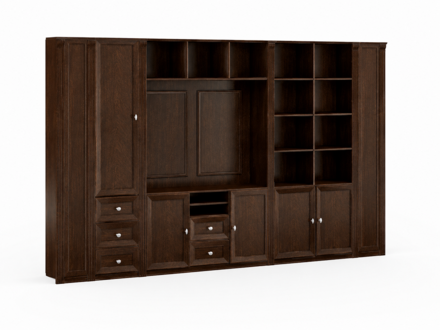 Brauner Stilvoller Büroschrank Massivholz Designer Eckschränke Holz Möbel