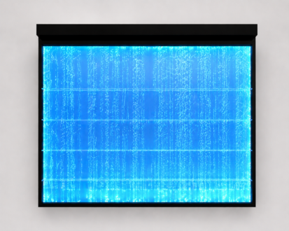 Barschrank Beleuchtete Wasserwand mit Bar-Theke und LED-Beleuchtung