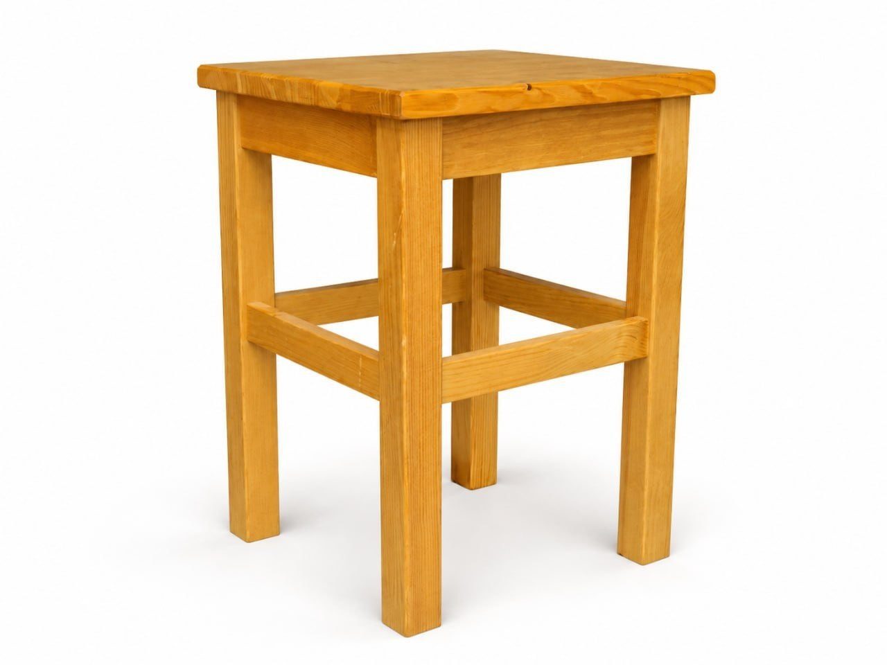 Massiver Holzhocker Skandi Natur Sitzhocker Kiefer Modern Sofort