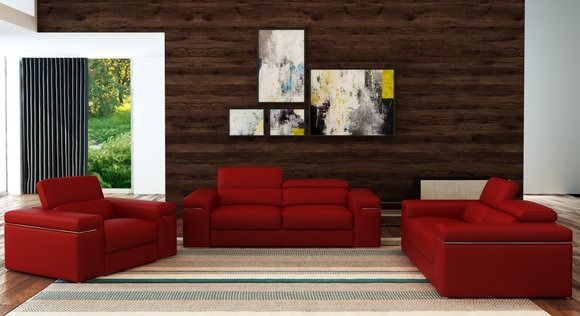 XXL Big 3 Sitzer (ohne 2+1) Sofa Couch Polster Sofas Leder Sitz Design
