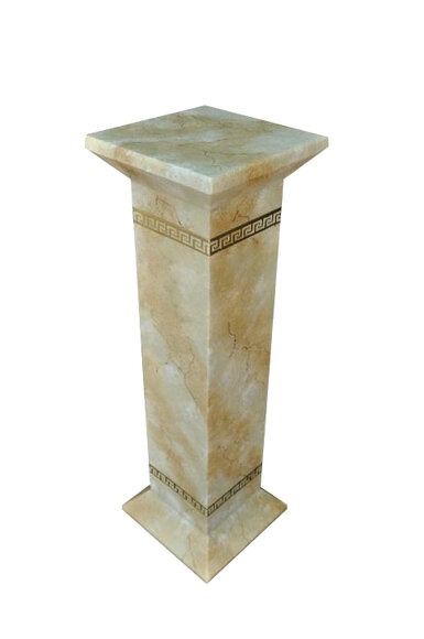 Medusa Säule Römische Säulen Marmor Skulptur Figur Deko Dekoration