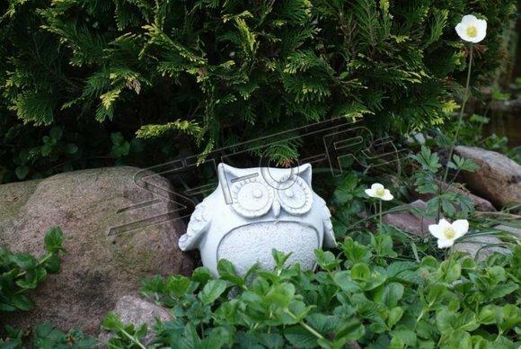 Garten Dekoration Eule Terrasse Stein Figuren Figur Statue Skulptur Vogel