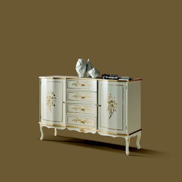 Luxus Kommode Schrank Italienische Holz Möbel Design Sideboard Konsole Barock