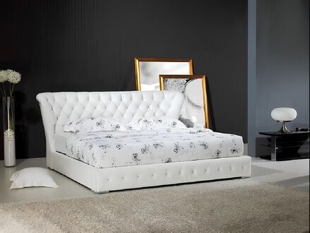 Exklusives Hotelbett im Chesterfield-Design aus Leder für stilvolles Schlafzimmer Sofort